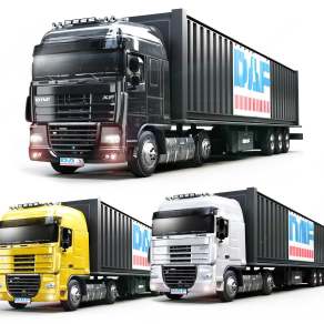 现代箱式货车3D模型下载